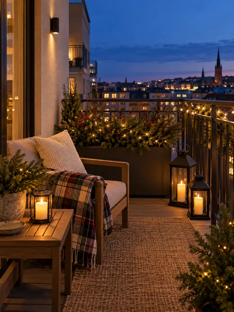 Festive Balcony Lanterns