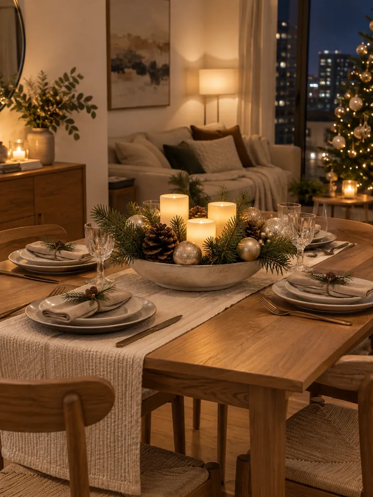 Festive Dining Table Centerpiece