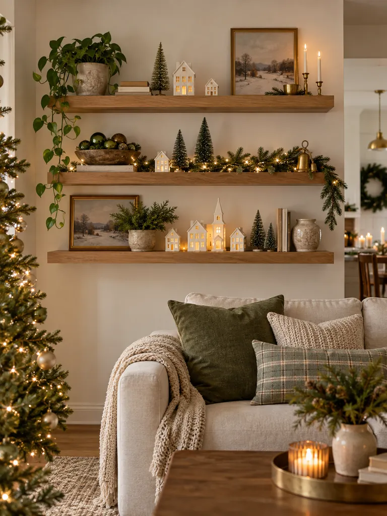 Festive Floating Shelves