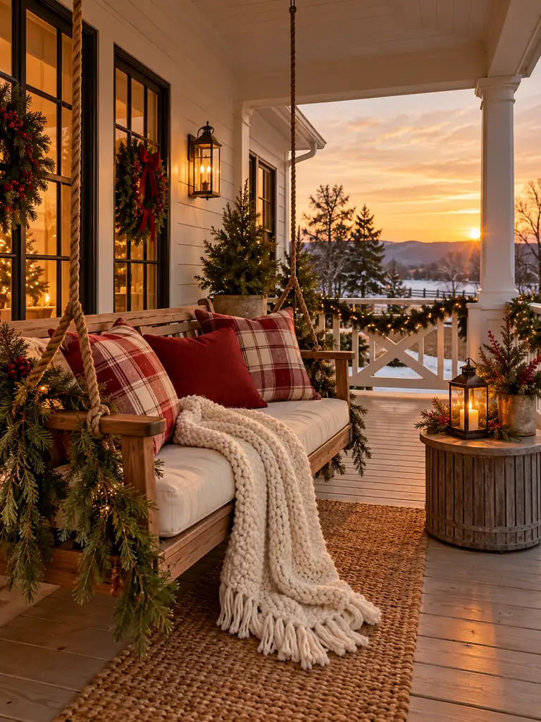 Festive Porch Swing