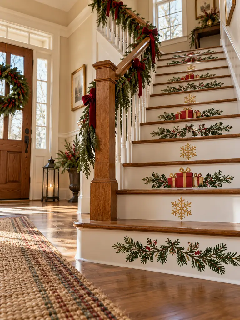 Festive Stair Riser Decals