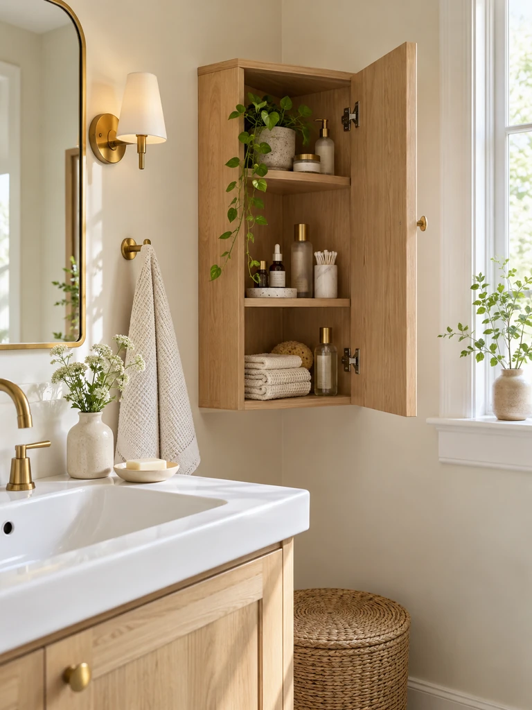 Floating Corner Cabinet