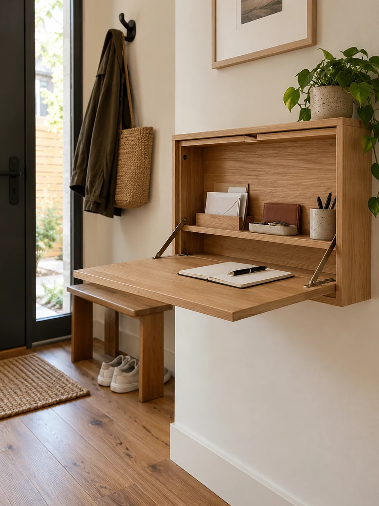 Fold Down Entryway Desk