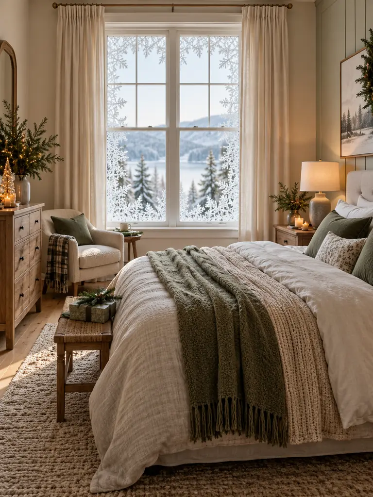 Frosted Bedroom Windowpanes