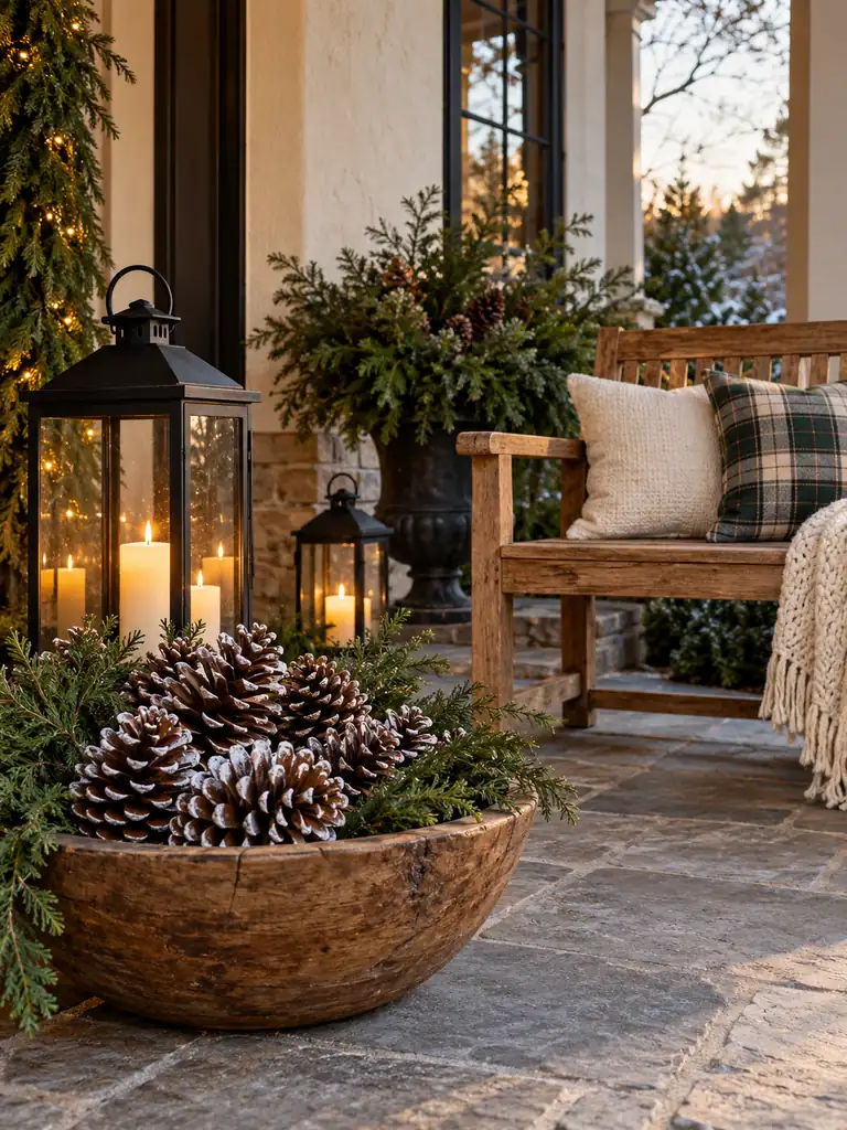 Frosted Pinecone Arrangement