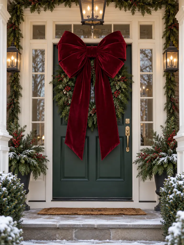 Giant Velvet Door Bow