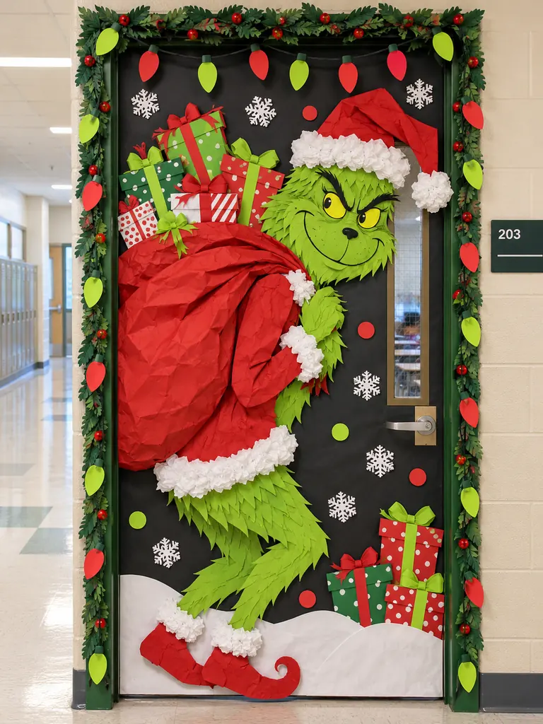 Grinch Stole Christmas Door