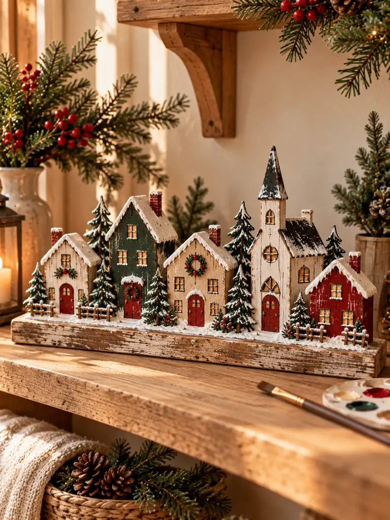 Handmade Christmas Village Signs