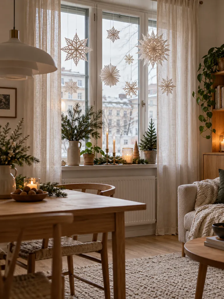 Hanging Paper Snowflakes