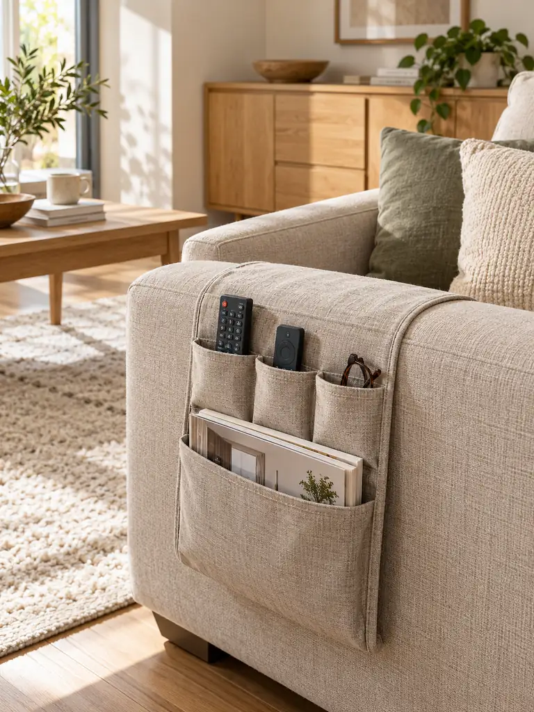 Hidden Sofa Arm Organizer
