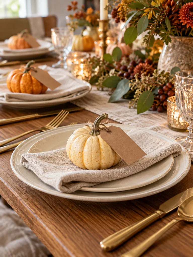 Mini Pumpkin Place Cards