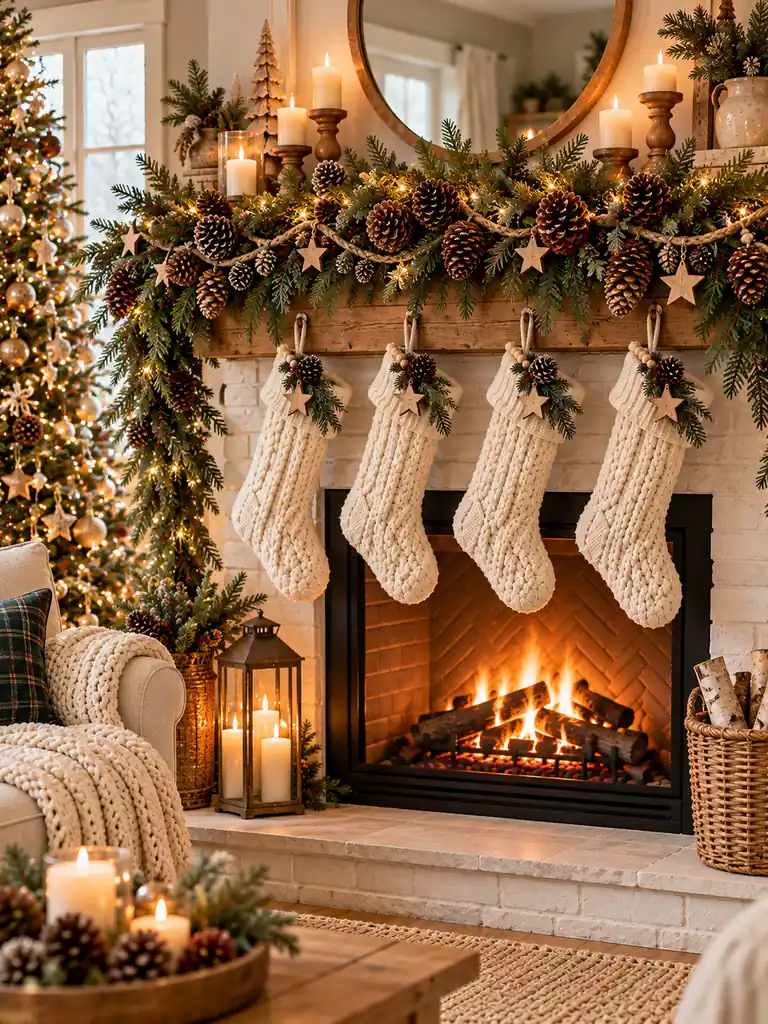 Natural Pinecone Garland