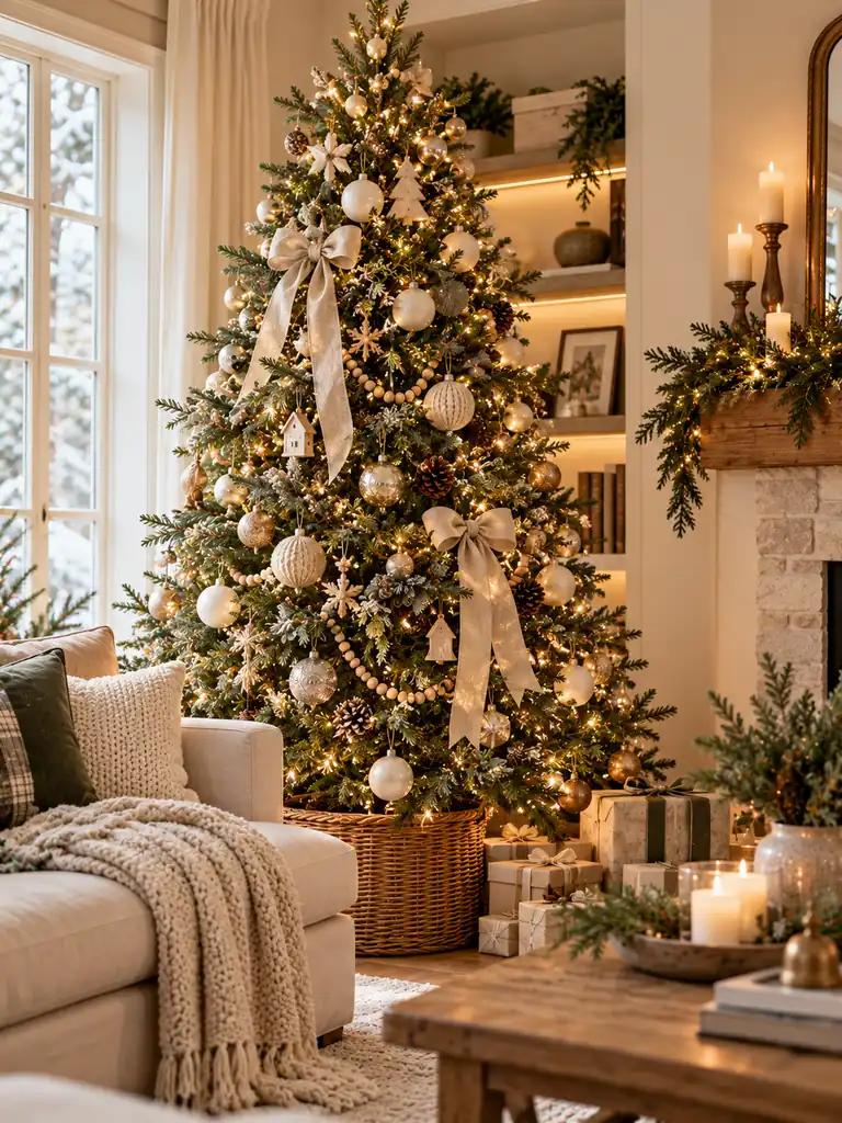 Neutral Christmas Tree Styling