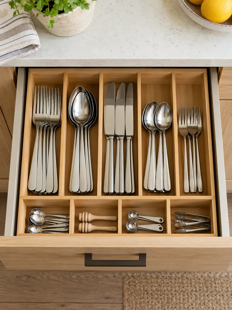 Organized Cutlery Drawer