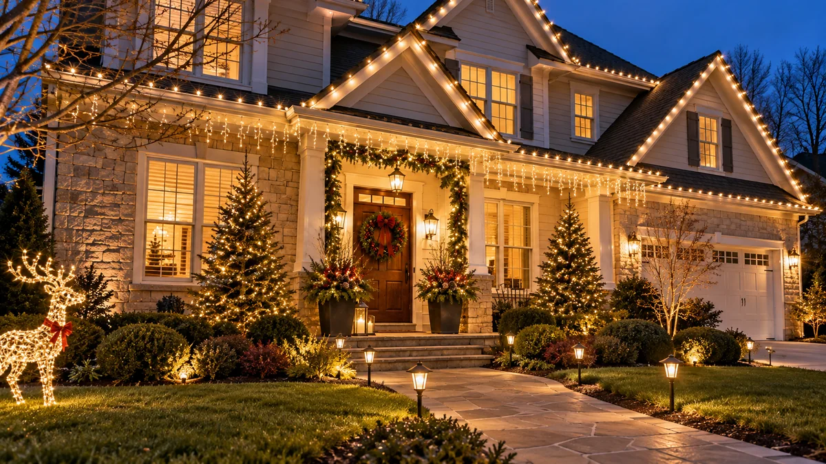 outdoor christmas decor ideas for front yard