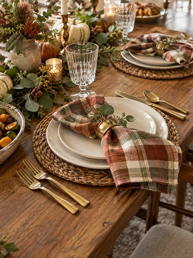 Plaid Napkin Layers