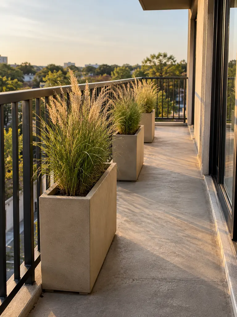 Potted Grass Border