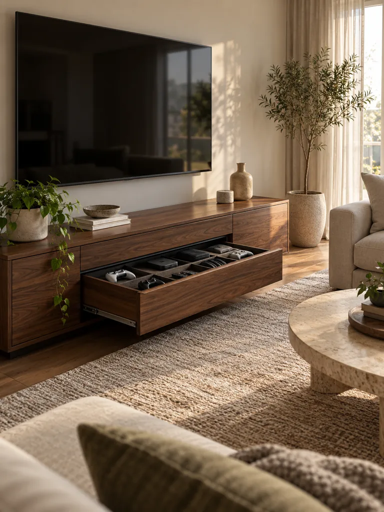 Pull Out Media Cabinet