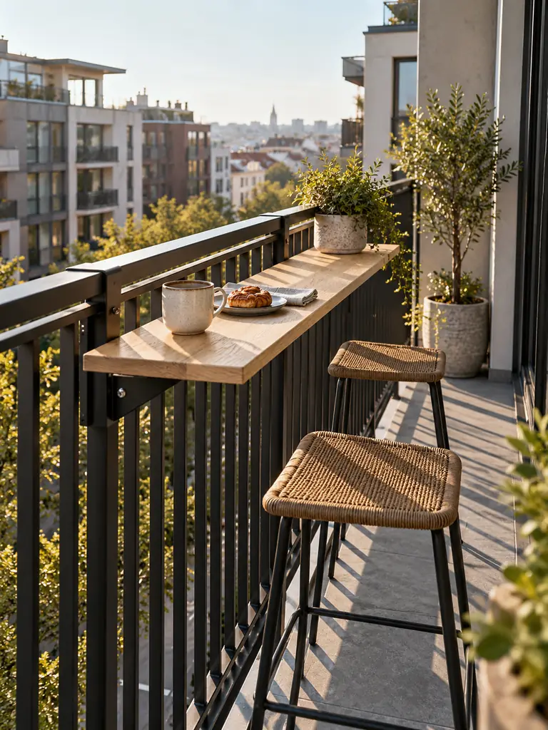 Railing Breakfast Shelf