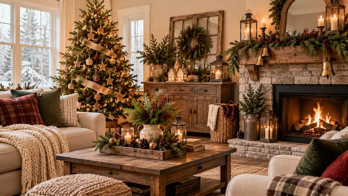 25 Rustic Farmhouse Christmas Decor Ideas for a Cozy Home