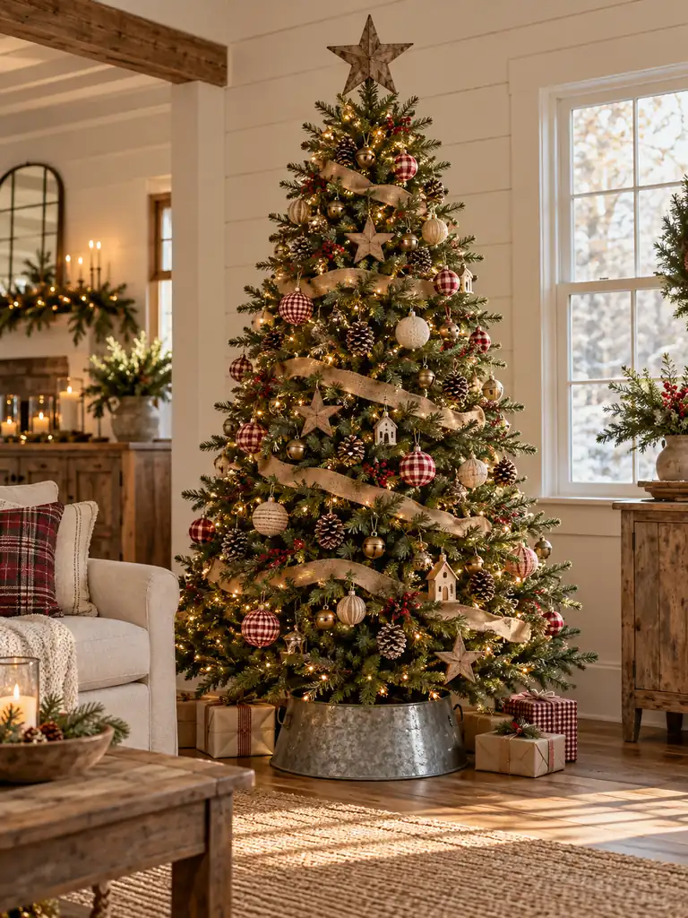 Rustic Farmhouse Christmas Tree