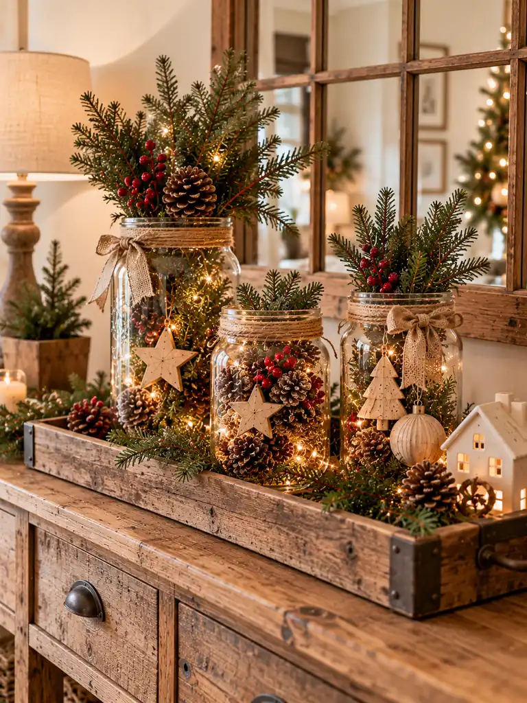 Rustic Mason Jar Decorations