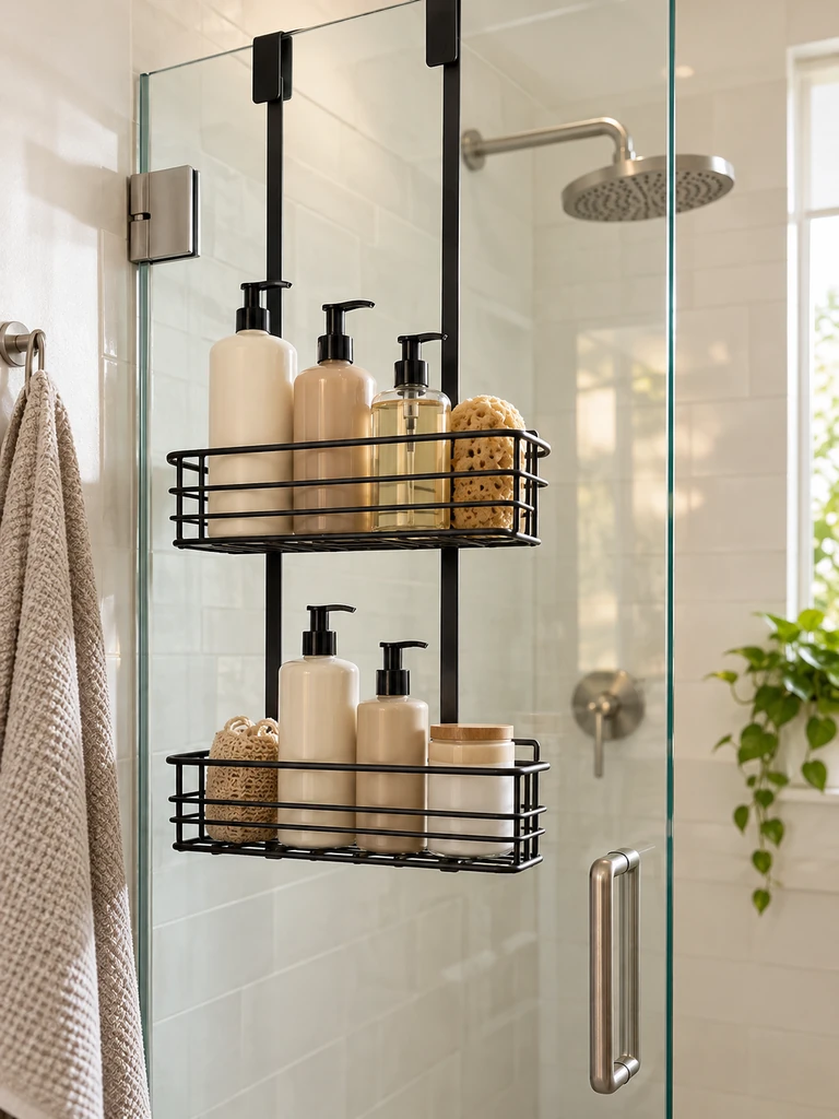 Shower Door Storage