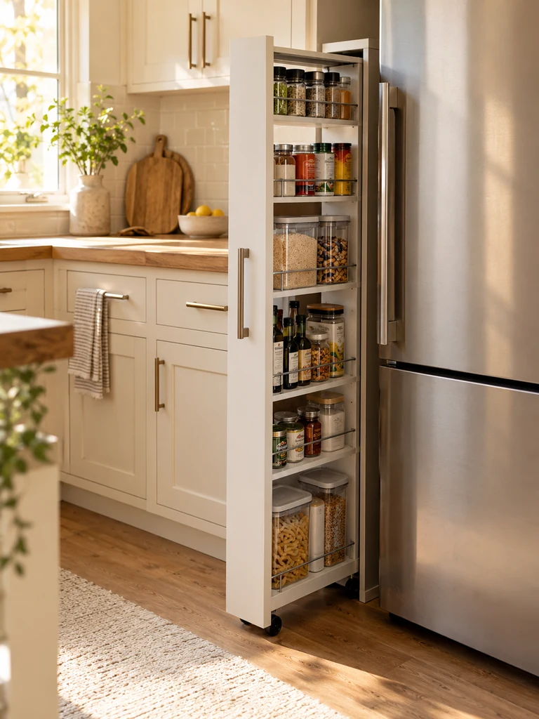 Slim Rolling Pantry