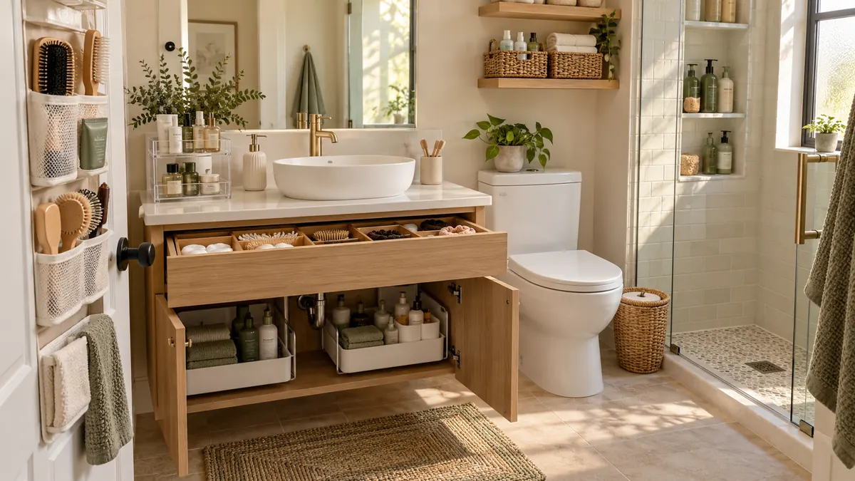 small bathroom organization ideas