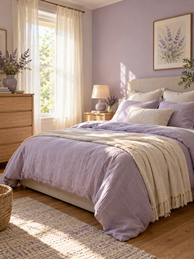 Soft Lavender Bedroom Theme