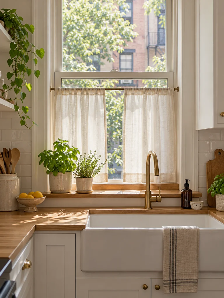 Tension Rod Window Curtains