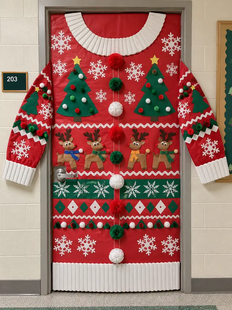 Ugly Christmas Sweater Door