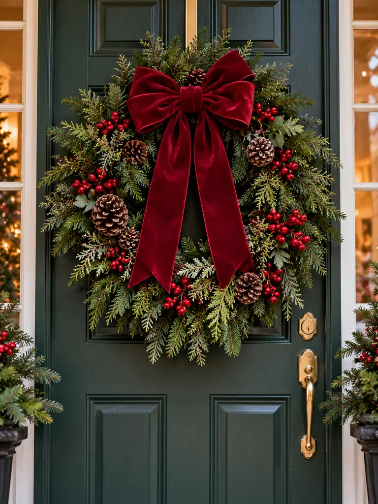 Velvet Bow Wreath
