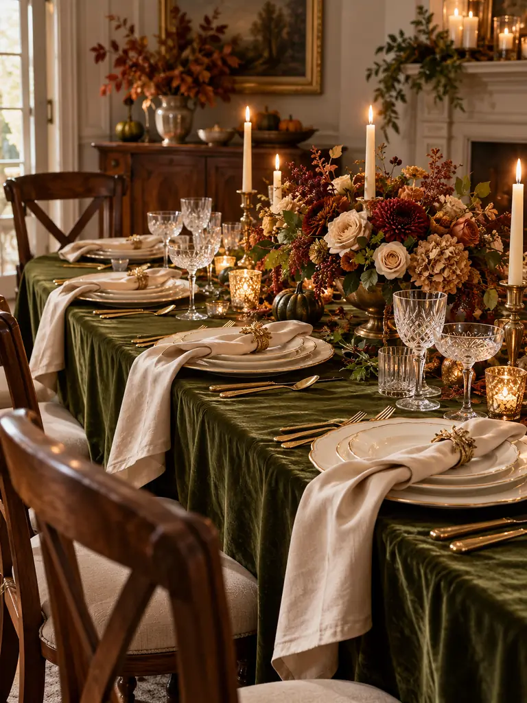 Velvet Tablecloth Styling