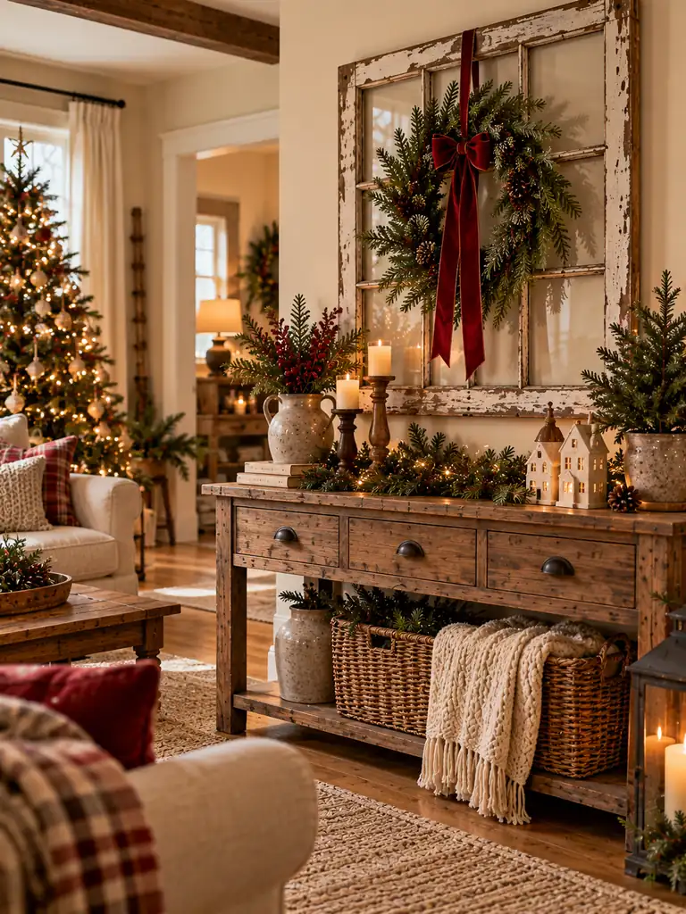 Vintage Window Frame Decor