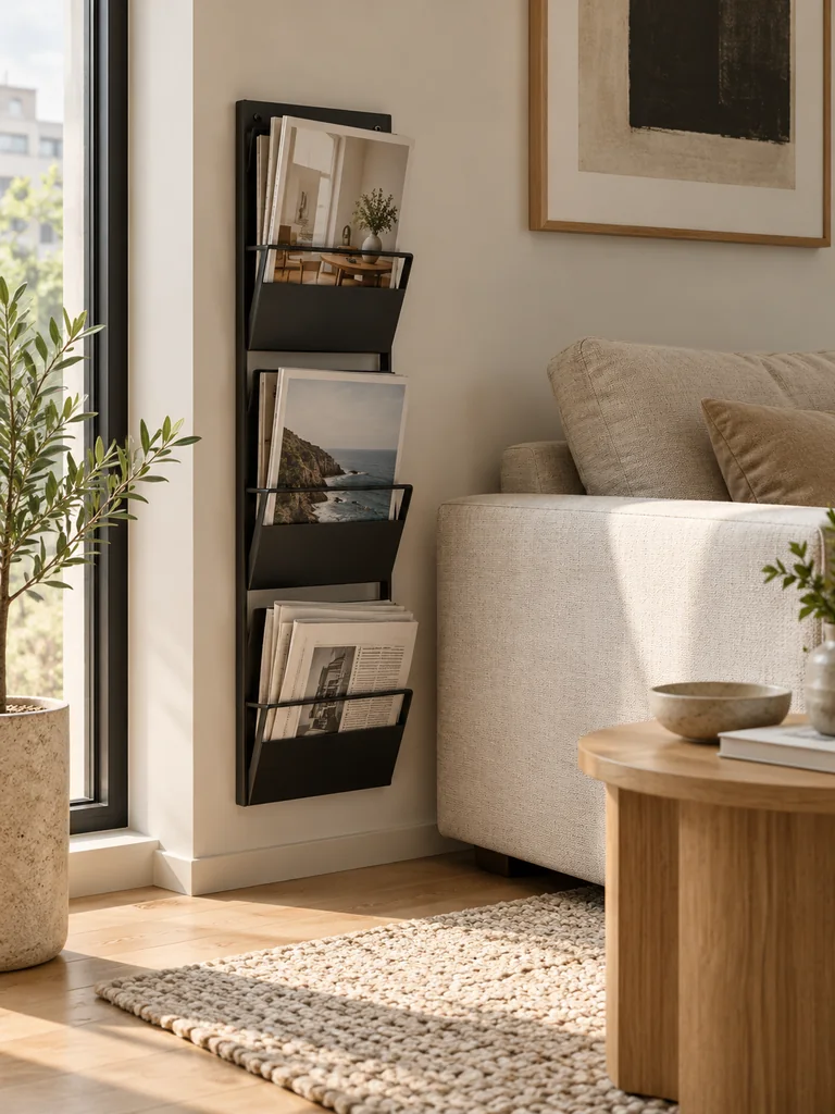 Wall Mounted Magazine Rack