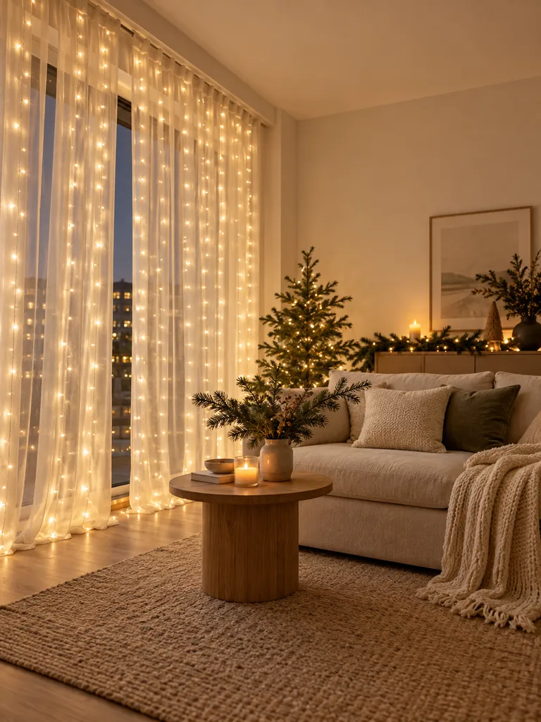 Warm Fairy Light Curtains