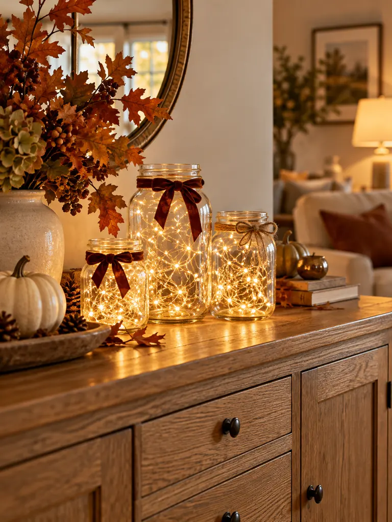 Warm Fairy Light Jars