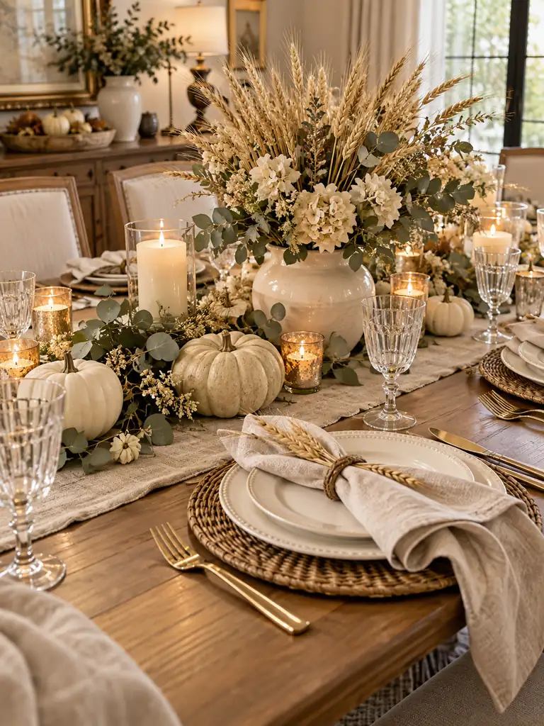 Warm Neutral Tablescape