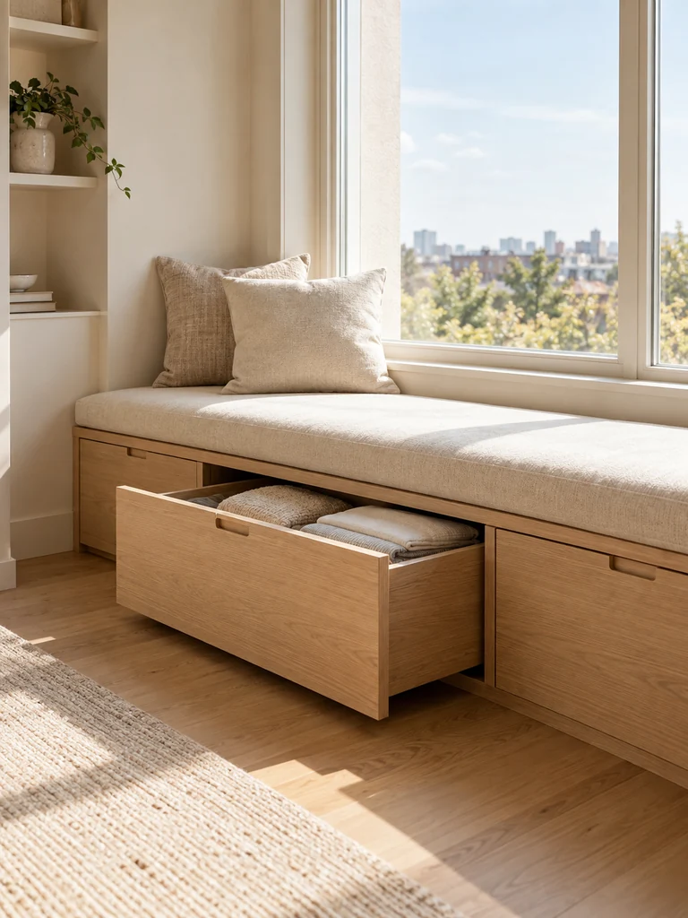 Window Bench Storage