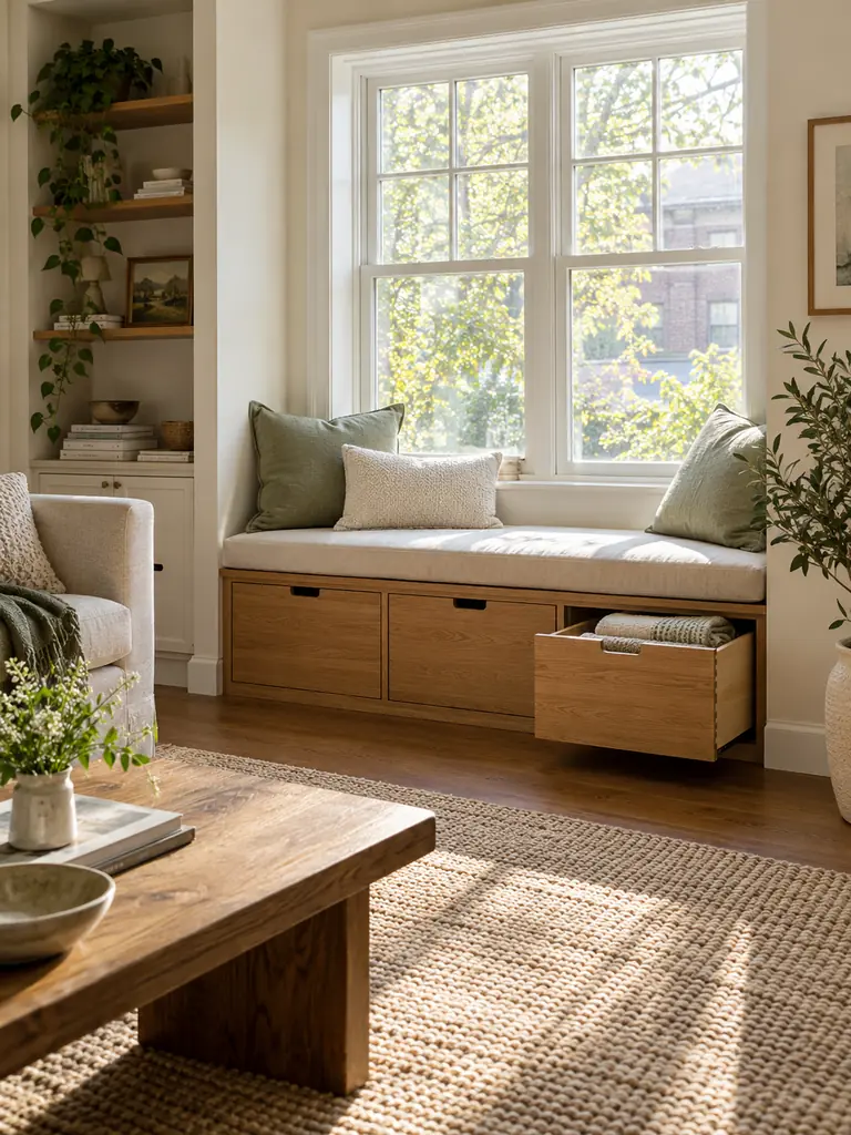 Window Seat Storage Drawers