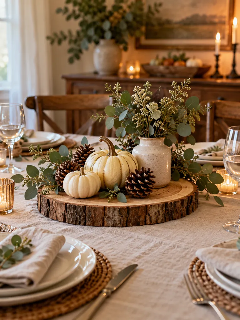 Wood Slice Centerpiece
