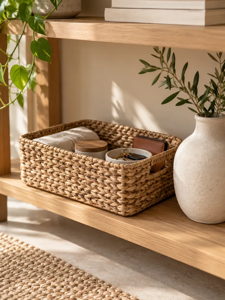 Woven Basket Shelf